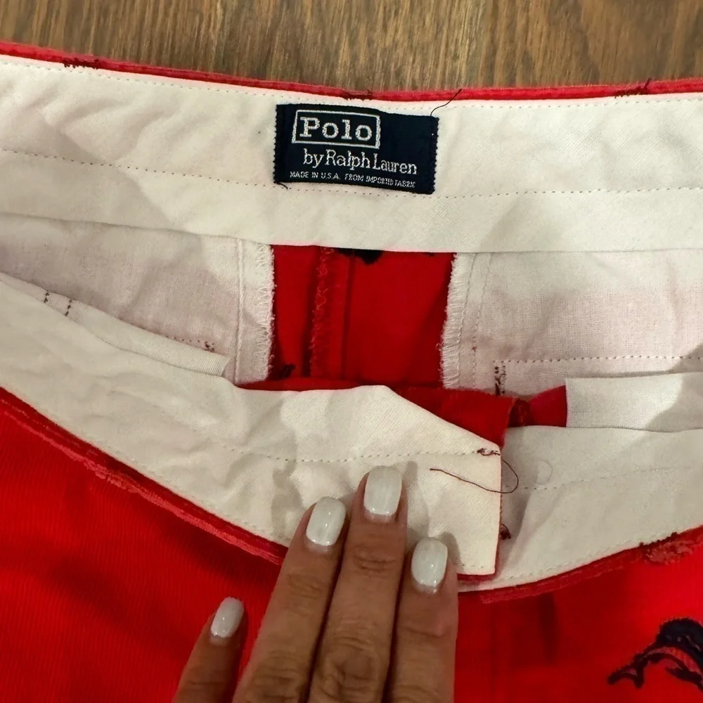 Vintage academia Polo Corduroy Swordfish red Shorts size 30 preppy academia E